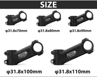 Vente chaude Uno alliage d'aluminium vtt tige vélo Quill tige 25 degrés 31.8mm guidon vélo tige
