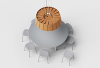 Lampe acoustique en feutre PET Listi disponible en 3 tailles abat-jour suspendu au plafond à effet insonorisant
