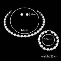 2025 nouvelle mode or ensemble de bijoux pour femmes Simple strass Imitation perle collier boucles d'oreilles Bracelet pour Banquets de mariage