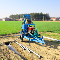 Kleine draagbare fruittuin elektrische mini handmatige 60m 100m rotatieboor waterputboorinstallatie
