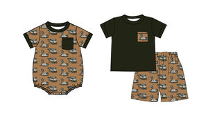 Conjuntos de Pantalones Cortos de Algodón y Elastano con Estampado Casual de Primavera/Otoño para Bebés, Pelele Tipo Burbuja para Niños Pequeños, Ropa Infantil - Product Image 3