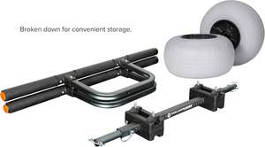 أنظمة برية من الألومنيوم للخدمة الشاقة منصة بعجلتين سهلة التشغيل أدوات عربة قوارب الكاياك والقوارب - Product Image 3