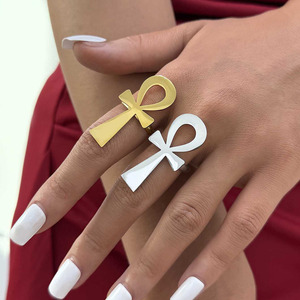 2026 Women's Stainless Steel 18k Gold Plated Life Key <b>Open</b> <b>Ring</b>-simple and Fashionable Daily Gift Jewelry - Product Image 3