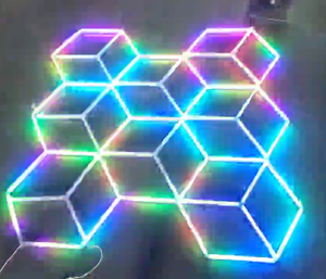 Hanyin thiết kế mới cửa hàng bên cắt tóc siêu thị hình lục giác ánh sáng Câu lạc bộ ánh sáng RGB Led hình lục giác ánh sáng - Product Image 4