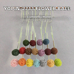 Yopin-2711 Boule de chrysanthème en plastique faite à la main, <span class=keywords><strong>d</strong></span>écoration <span class=keywords><strong>d</strong></span>'Halloween, fleurs artificielles en forme <span class=keywords><strong>d</strong></span>'<span class=keywords><strong>oignon</strong></span>, boules de fleurs individuelles - Product Image 2