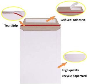 Usine personnalisée 9x11.5 Auto Seal Photo Document Mailers 25 Pack Rester Plat Blanc Enveloppes En Carton, 9.25x11.75 Pouces - Product Image 5