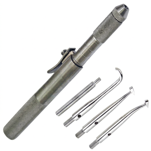 Extracteur manuel en acier pour couronnes et bridges dentaires avec 3 embouts – Équipement de nettoyage et de restauration dentaire - Product Image 1