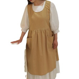 Women's Japanese Style Cotton Apron Khaki Kitchen Baking Coffee Shop Stain Resistant Plus Size Daily Use Cooking Apron - Product Image 5