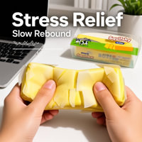 Jouet Squishy en PU en forme de bâton de beurre croustillant, à remontée lente, anti-stress, à presser, pour enfants et adultes