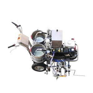 Machine automatique de traçage de lignes routières sans air à deux pistolets avec pompe distributrice de billes de verre - Product Image 4