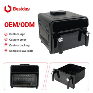 Friteuse à air électrique écologique antiadhésive à double chauffage, panneau tactile lisse, chauffe <span class=keywords><strong>rapide</strong></span>, 11L, chambre métallique durable, design moderne pour la maison - Product Image 2