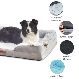 Lit pour animaux de compagnie en mousse à mémoire de forme orthopédique <span class=keywords><strong>anti</strong></span>-<span class=keywords><strong>stress</strong></span> moderne, fabrication sur mesure, oreiller rectangulaire amusant, design minimaliste, lit pour <span class=keywords><strong>chien</strong></span> - Product Image 2