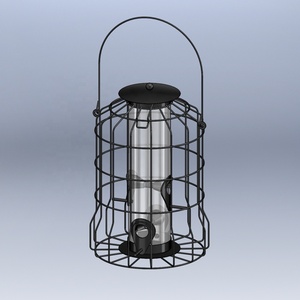 Usmilepet mới đến lồng treo chim ngoài trời lồng PC Ống sóc bằng chứng chim hoang dã trung chuyển với bảo vệ hạt giống Kim Loại Lớn - Product Image 3