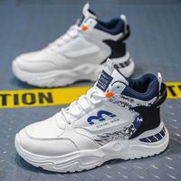 Chaussures de course montantes pour hommes, nouvelle collection été, avec empeigne en maille tendance, style jeune, rehaussantes, décontractées et polyvalentes