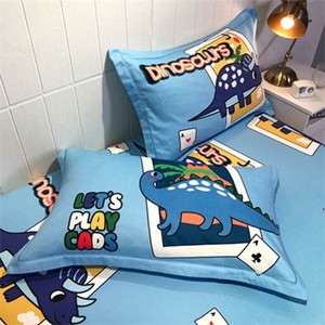 Juego de Ropa de Cama <span class=keywords><strong>Infantil</strong></span> de 3 o 4 Piezas con Diseño de Dinosaurios, Sábanas, Edredones, Fundas Nórdicas, Juego de Cama Personalizado con Dibujos Animados para Niños - Product Image 2