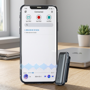 SHMCI T5 Enregistreur MP3 numérique professionnel miniature à activation vocale longue durée en alliage de zinc avec clip, Bluetooth, USB et application mobile - Product Image 2