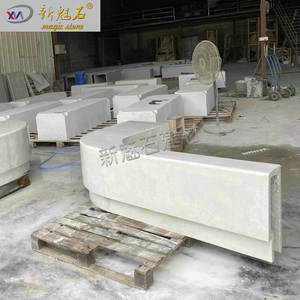 Nuevo Banco de Piedra Mágica para Exteriores, GRC, Tamaño Personalizado, 3 cm de Grosor, Asiento para Paisajismo - Product Image 3