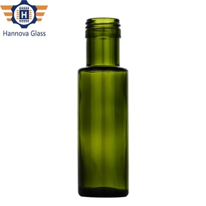 לספק 100 מ "ל כהה ירוק עגול זכוכית בישול בקבוק שמן זית עם כובע בורג ענבר ירוק בקבוק עגול קטן - Product Image 3
