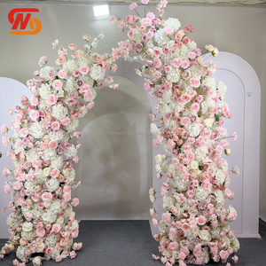 SMOOTH Customize Design Wedding Events Party Decoration Fabric Backing <b>Pink</b> Horn Flower Arch - Product Image 5