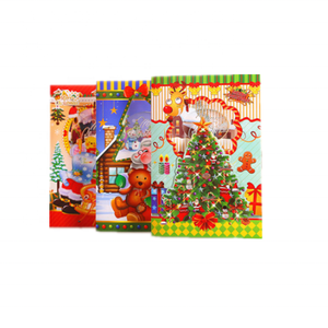 Carte-cadeau de Noël personnalisée en gros d'usine carte de voeux lenticulaire 3d de Noël et du Nouvel An avec enveloppes bon marché - Product Image 3