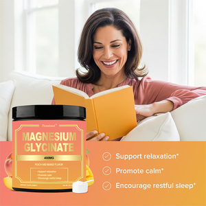 GMP Certified OEM Private Label Natural Peach and Mango Flavor 400mg Vegan Organic <strong>Magnesium</strong> Glycinate Powder Supplement - Product Image 3