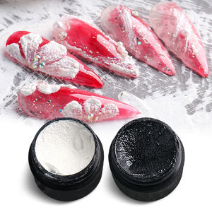 Quengel Logo personnalisé OEM étiquette privée 5ml noir blanc Gel de gypse Nail Art pour bricolage 3D sculpture <span class=keywords><strong>dessin</strong></span> - Product Image 3