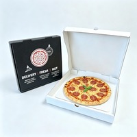 Boîtes à pizza à emporter écologiques, recyclables, sans danger pour les aliments, en carton ondulé kraft avec logo personnalisé, fabrication directe d'usine, finition mate SP5038