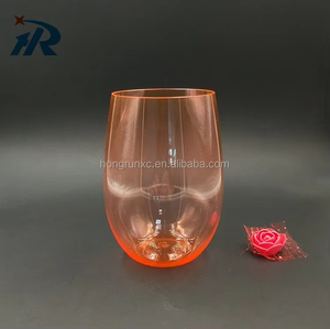 <span class=keywords><strong>Verre</strong></span> à vin rouge en plastique <span class=keywords><strong>jetable</strong></span> de <span class=keywords><strong>couleur</strong></span> personnalisée sans pied Unbreak - Product Image 6