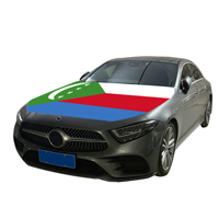 Drapeau de couverture de capot de voiture national des Comores drapeau de couverture de moteur de voiture en gros tissu élastique personnalisé vente directe d'usine