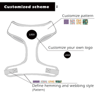 Ensemble de harnais pour chien personnalisé avec logo, rembourré et réglable, laisse et nœud papillon pour chiots de petite et moyenne taille, idéal pour les promenades en extérieur.