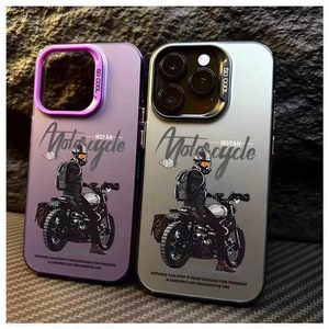 <span class=keywords><strong>Coque</strong></span> de protection givrée argentée populaire pour <span class=keywords><strong>iPhone</strong></span> 15 14 13 <span class=keywords><strong>12</strong></span> 11 Plus 17 Pro Max, motif <span class=keywords><strong>moto</strong></span> garçon - Product Image 2