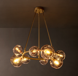 Lampadario Moderno Nordico a Bolle, Bellissimo Lampadario da Interno per Sala da Pranzo e <span class=keywords><strong>Soggiorno</strong></span>, Lampada a Sospensione Rotonda in Vetro di Design Moderno - Product Image 1