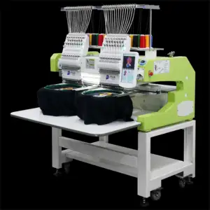 Fuja Best Seller Digital Commercial 2 Heads 12 15 Needles Computerised T Shirt Embroidery Machine Price