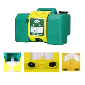 Estación de lavado de Ojos de emergencia portátil de 8, 9 y 16 galones, solución de calidad, plástico, gravedad, estéril, botiquín de primeros auxilios autónomo - Product Image 5