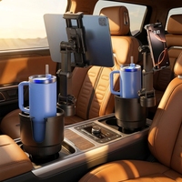 Direct d'usine 360 °   Support de téléphone et tablette rotatif 2-en-1 en ABS pour voiture, extensible pour iPad ou téléphone, supports de téléphone portable en ABS