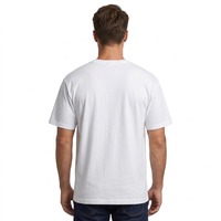 T-shirt Homme Col Rond Personnalisé OEM, Impression Streetwear, Qualité Supérieure, Coupe Oversize Épaules Tombantes, T-shirt Ample et Lourd