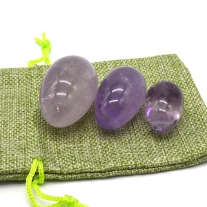 Bán Buôn Tự Nhiên Khoan <span class=keywords><strong>Amethyst</strong></span> Jade Trứng, Khắc Yoni Trứng Cho Tập Thể Dục Âm Đạo - Product Image 2
