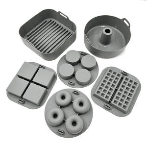 LifeTop campione gratuito di Silicone friggitrice ad aria stampo a morsi d'uovo con manico Molde Cake teglie in Silicone stampo Muffin padelle <span class=keywords><strong>per</strong></span> friggitrice ad aria - Product Image 2