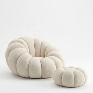 Bequemer, verstellbarer runder <span class=keywords><strong>Sitzsack</strong></span>-Sofa mit einem Sitz, moderner getufteter Stoff-Lazy Chair für entspanntes Wohnen im Wohnzimmer oder Schlafzimmer - Product Image 5