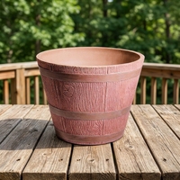 Jardinières en plastique demi-baril, pots de fleurs artificielles, pots de plantes rustiques en plastique, pots de bonsa écologiques, pots de jardinage du fabricant
