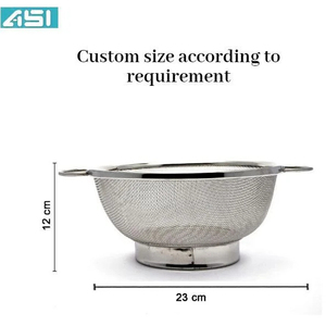 ASI <b>Stainless</b> <b>Steel</b> <b>Colander</b> With Handle Round 23 Cm Dishwasher Safe Kitchen Strainer - Product Image 2