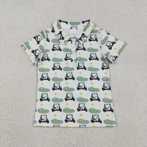 Chemises polo d'été pour garçons, imprimé golf, vêtements pour frères - Product Image 5
