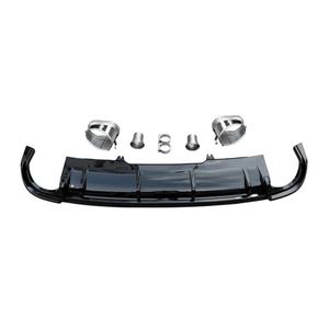 Diffuseur de voiture RS4 en vente complète pour <span class=keywords><strong>Audi</strong></span> <span class=keywords><strong>A4</strong></span> Non Sline Refit to RS4 style diffuseur de pare-chocs arrière avec tuyau d'échappement 2017 <span class=keywords><strong>2018</strong></span> 2019 - Product Image 1