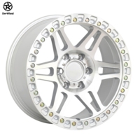 Jantes Beadlock Forgées Modifiées DW Performance Argentées 17 18 20 22 Pouces Compatibles avec Navara D40 Offroad Stance Jantes en Alliage Personnalisées