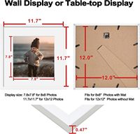 Cadres photo carrés en bois blanc DX Designs 8x8 10x10 12x12, vente en gros, cadres photo modernes en MDF avec passe-partout pour décoration murale de galerie