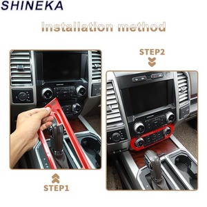 Accessoires de voiture ABS de haute qualité style de voiture commutateurs ca panneau couvercle de <span class=keywords><strong>climatiseur</strong></span> pour Ford F150 2015-2020 - Product Image 4