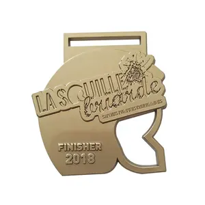 Factory Price Custom Shape Gold Plated Sports Meeting Metal Sports 3D Blank Award Medals