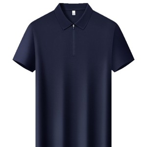 Polo <b>Shirt</b> Half Zip Collar Short Sleeve <b>Waffle</b> Knit Breathable Polyester Summer Loose Fit Corporate Uniforms Customizable - Product Image 5