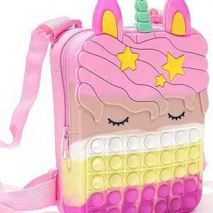 Zaino popolare per bambini con <span class=keywords><strong>unicorno</strong></span> Pop Push Bubble agitino sensoriale nuovo modello di cartone animato <span class=keywords><strong>borsa</strong></span> a tracolla per ragazze - Product Image 2