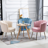 Chaises de salle à manger en velours rose, décoration de restaurant moderne nordique, 20 pièces